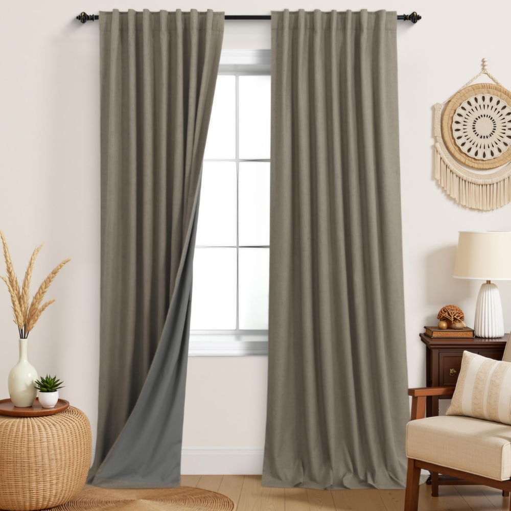 Cosmopolitan Blackout Dark Taupe Curtains